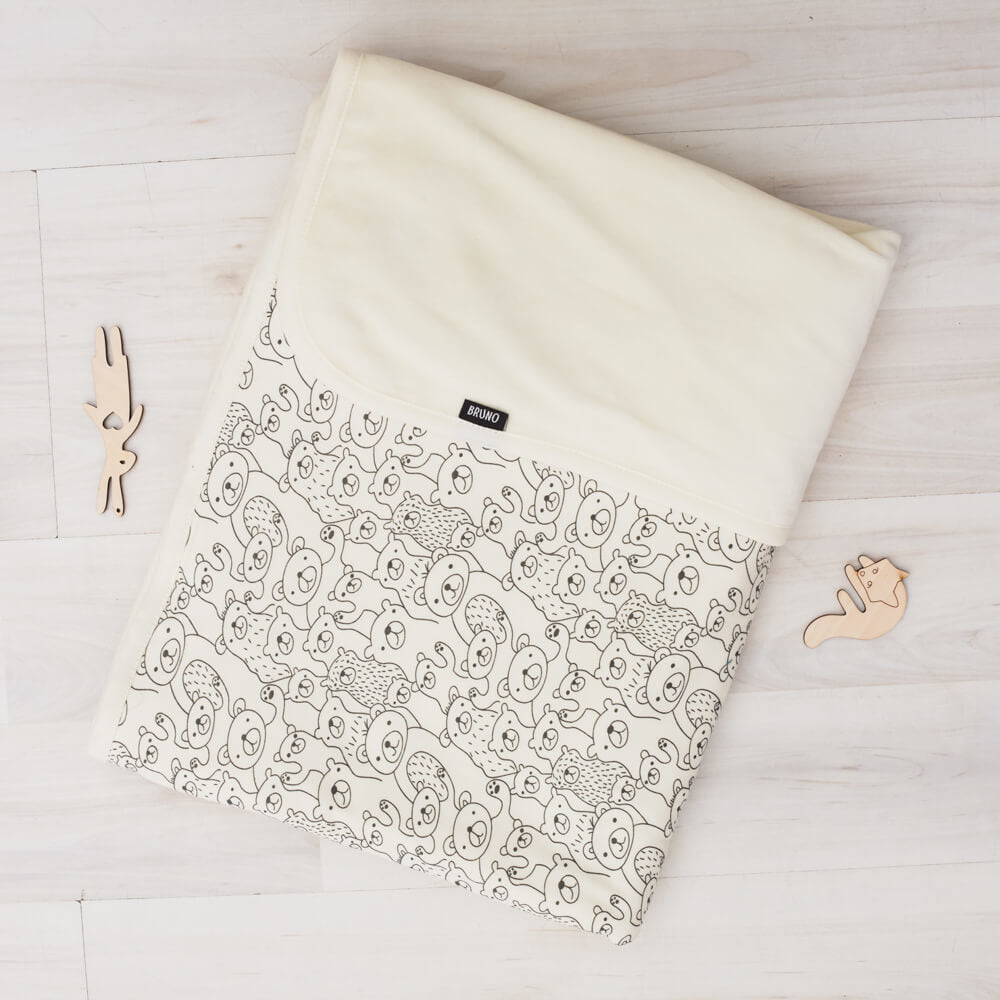 Soft Bear Print Blanket (double-sided)