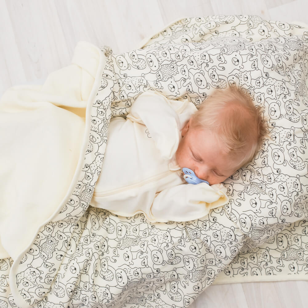 Soft Bear Print Blanket (double-sided)