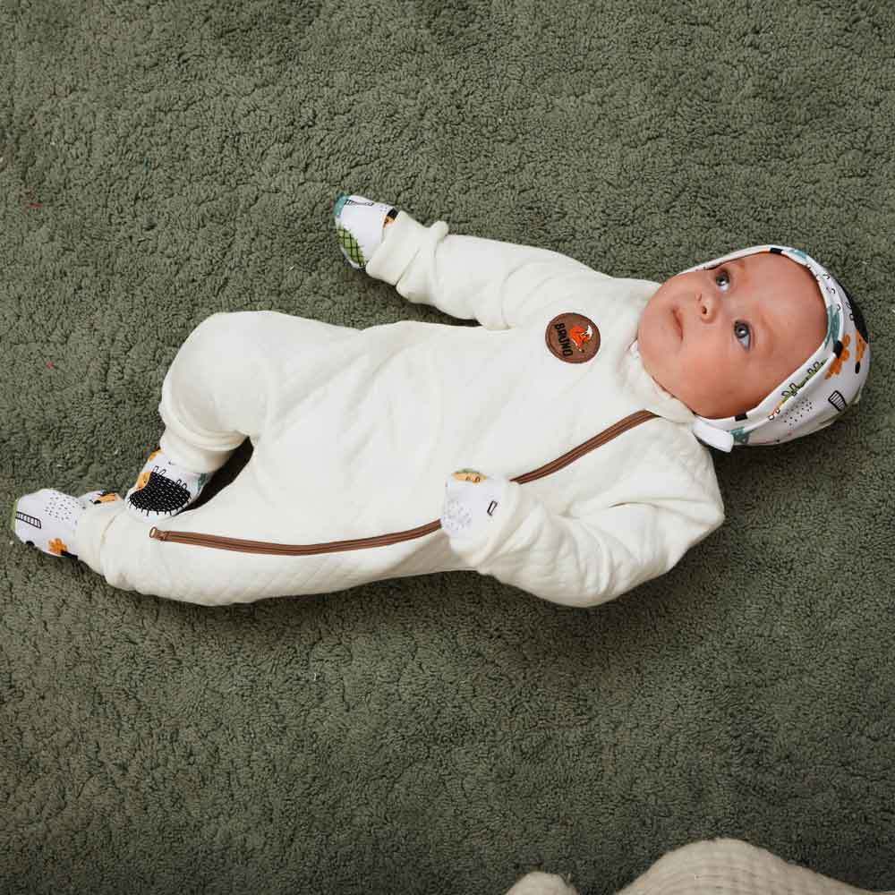 Soft Quilted Zip Suit – Milk