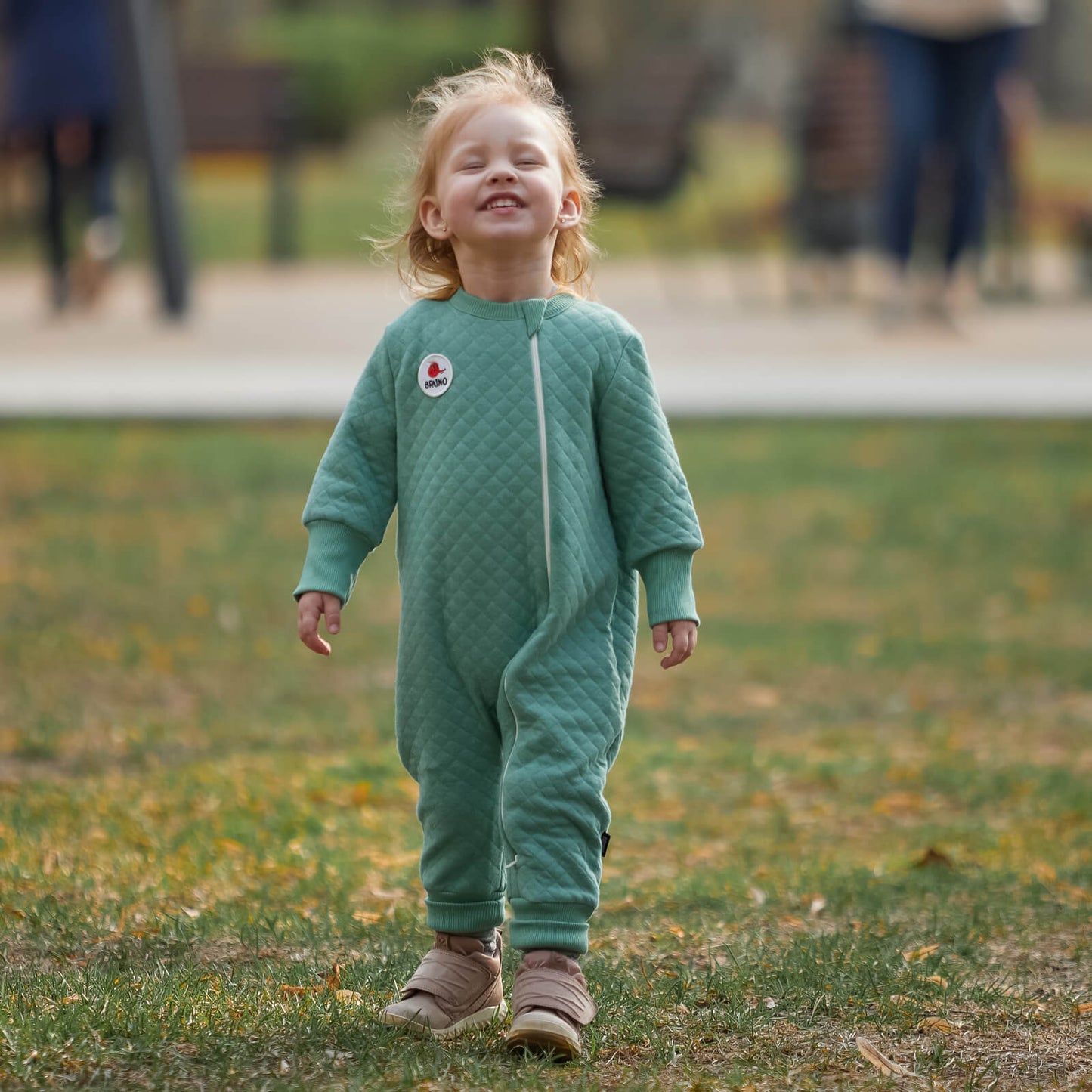 Soft Quilted Zip Suit – Ash Mint